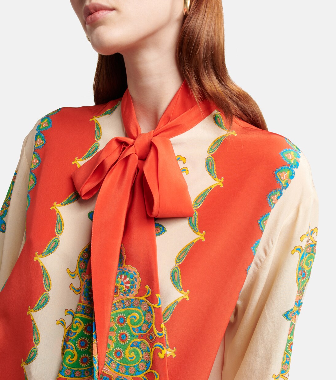 Schluppenbluse aus Seide | Etro