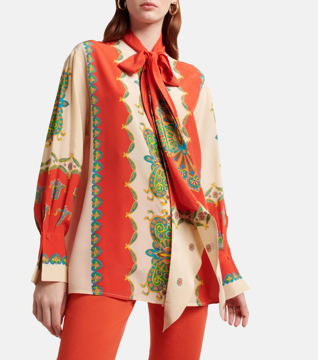 Schluppenbluse aus Seide | Etro