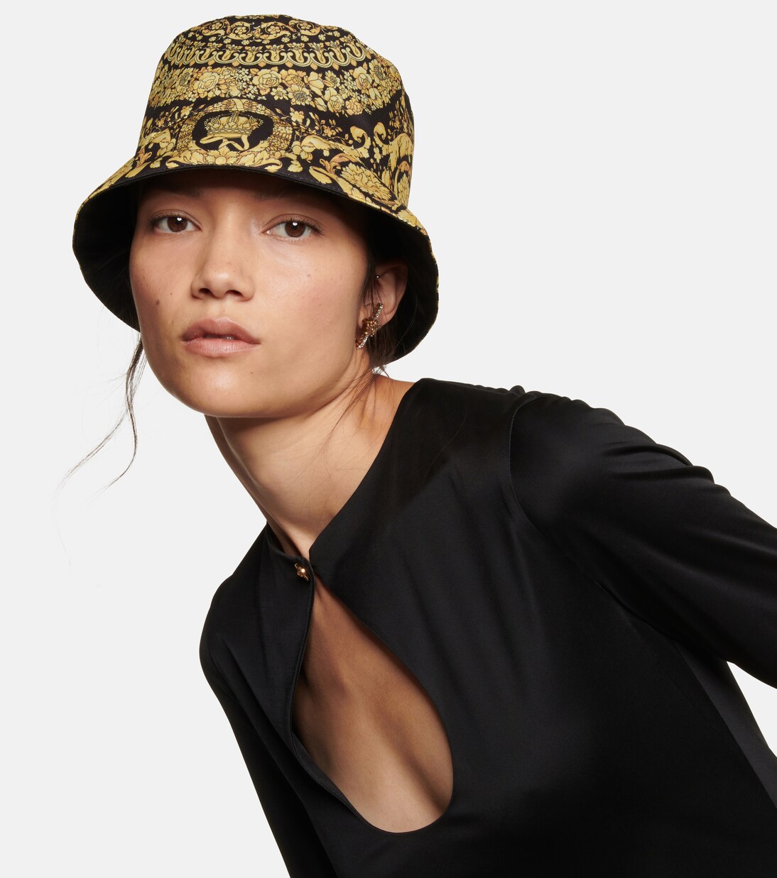 Barocco twill bucket hat in multicoloured - Versace | Mytheresa