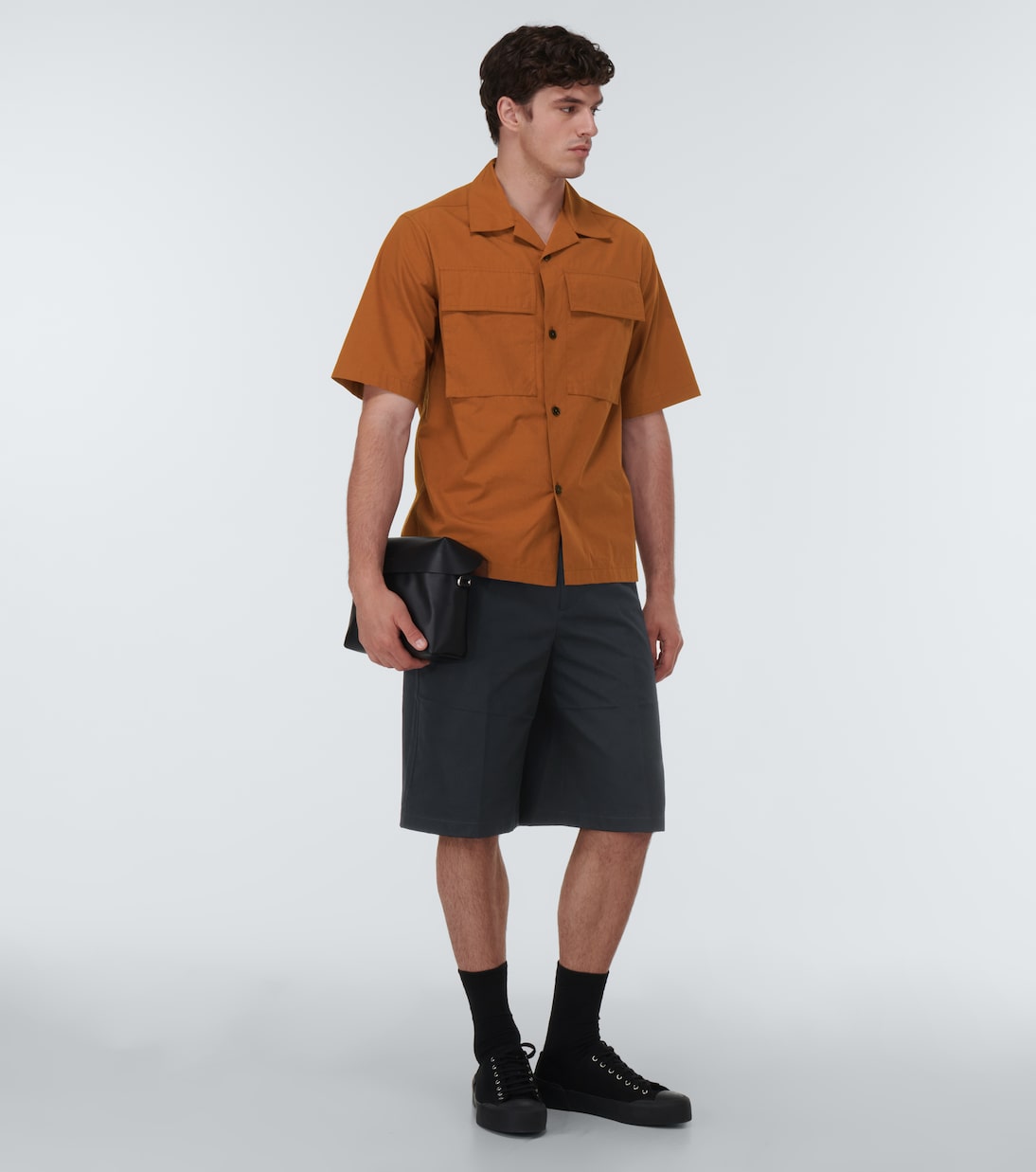 Shorts de lana con cinturón | Jil Sander