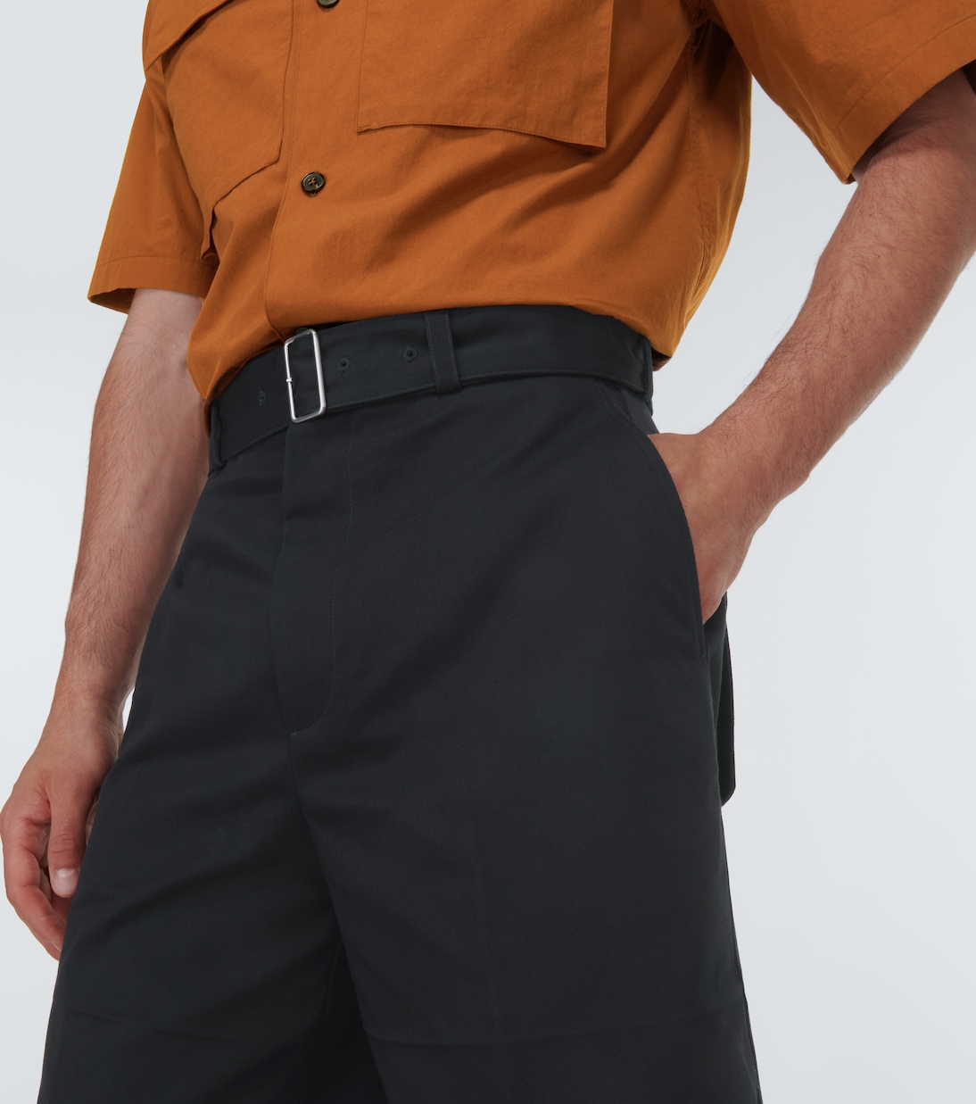 Shorts de lana con cinturón | Jil Sander