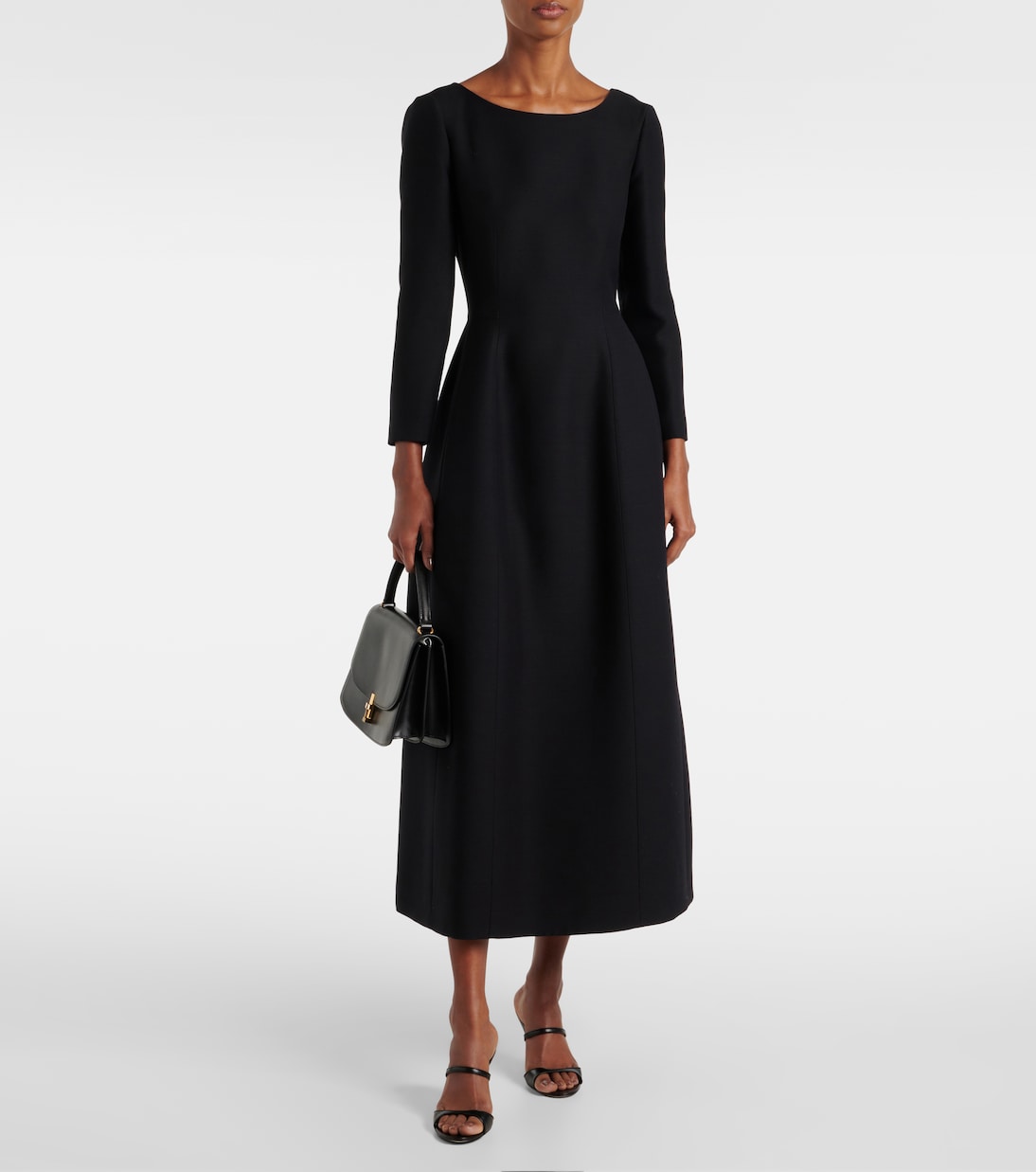 Abito midi Lilibet in lana e seta | The Row