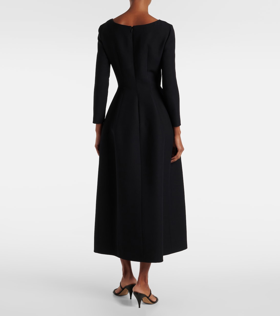Abito midi Lilibet in lana e seta | The Row