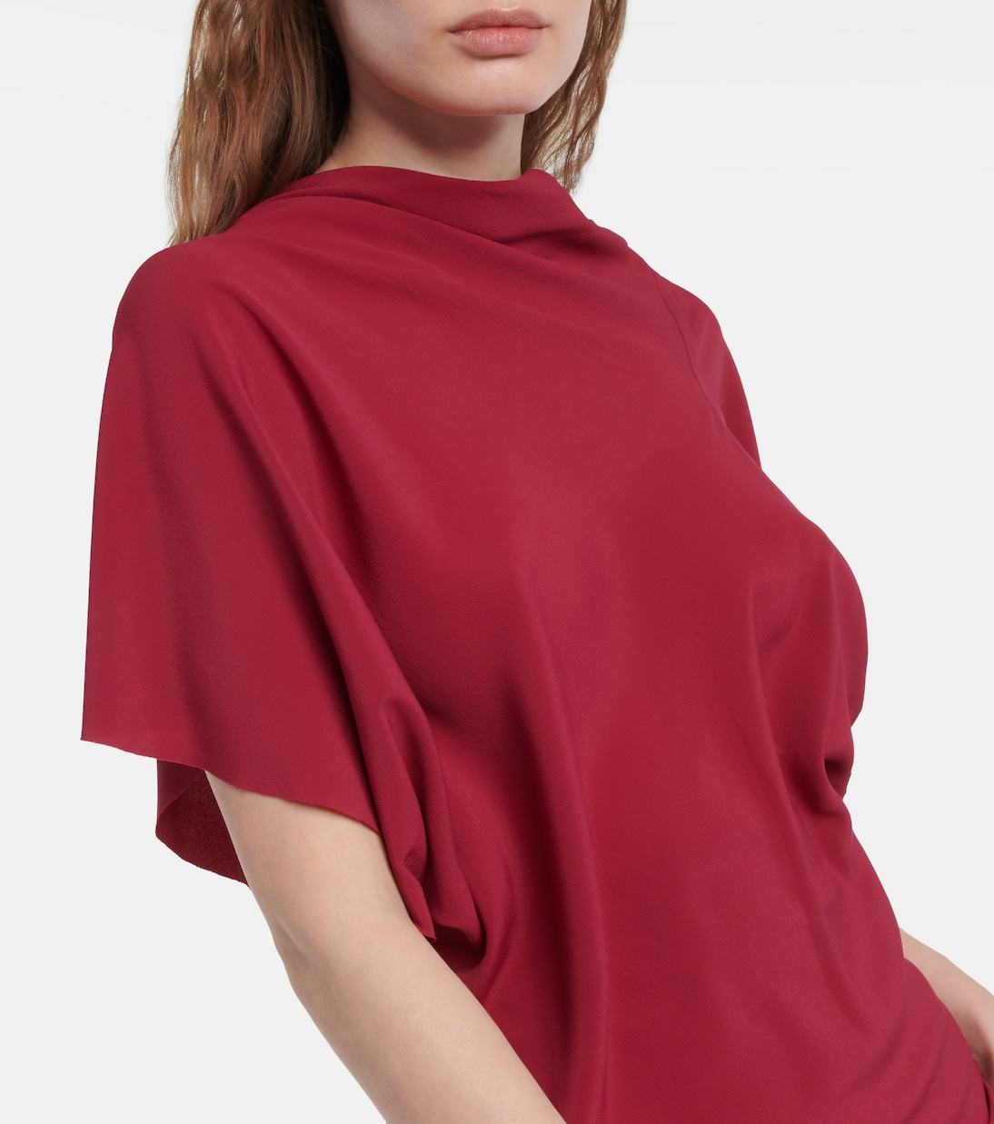 Asymmetrical silk-blend top | Rick Owens
