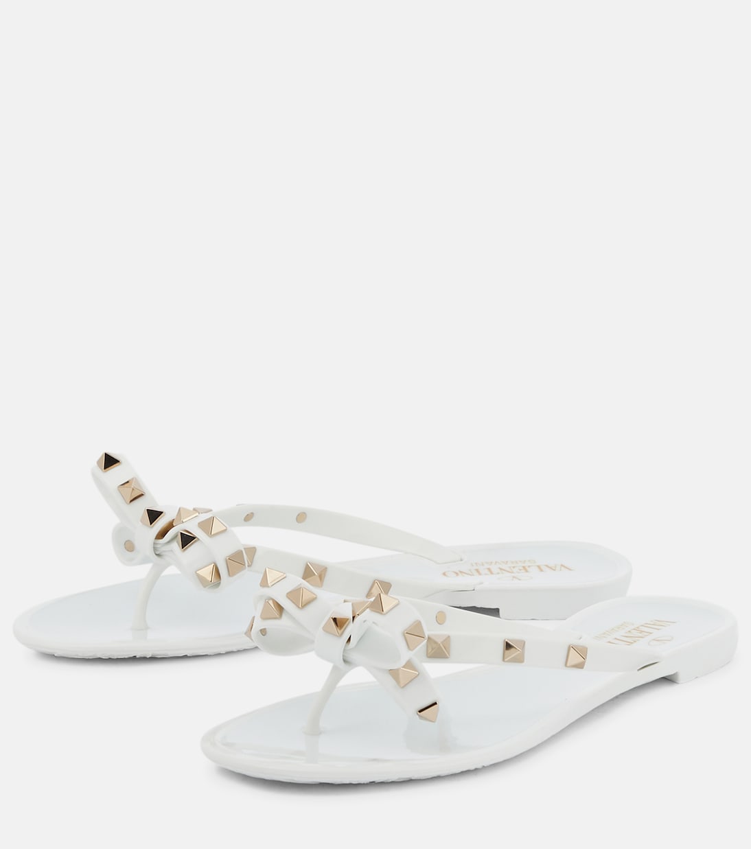 Rockstud PVC thong sandals | Valentino Garavani