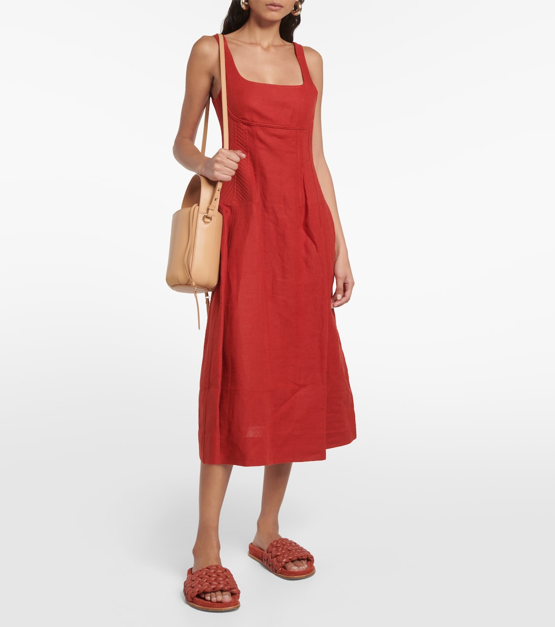 Midikleid aus Leinen | Chloé