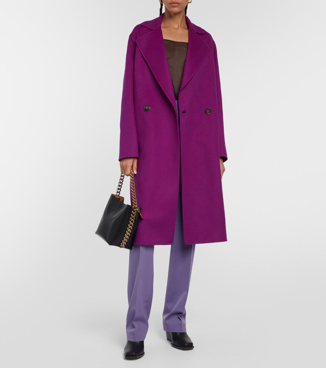 Abrigo cruzado de lana oversized | Stella McCartney
