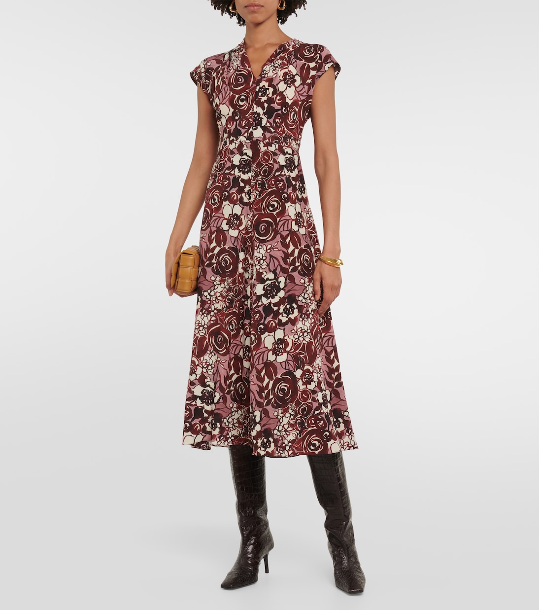 Bedrucktes Midikleid Affetto aus Seide | 'S Max Mara