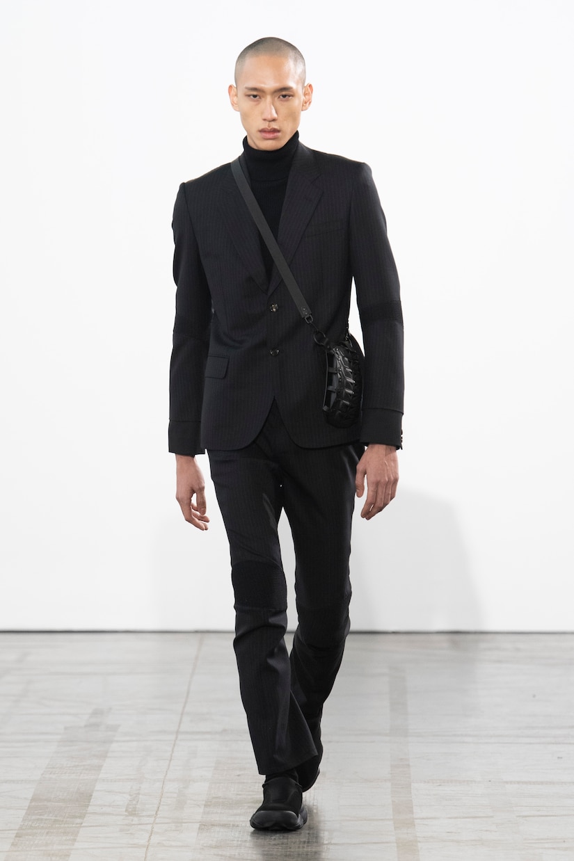 Pantalones de lana virgen a rayas | Junya Watanabe