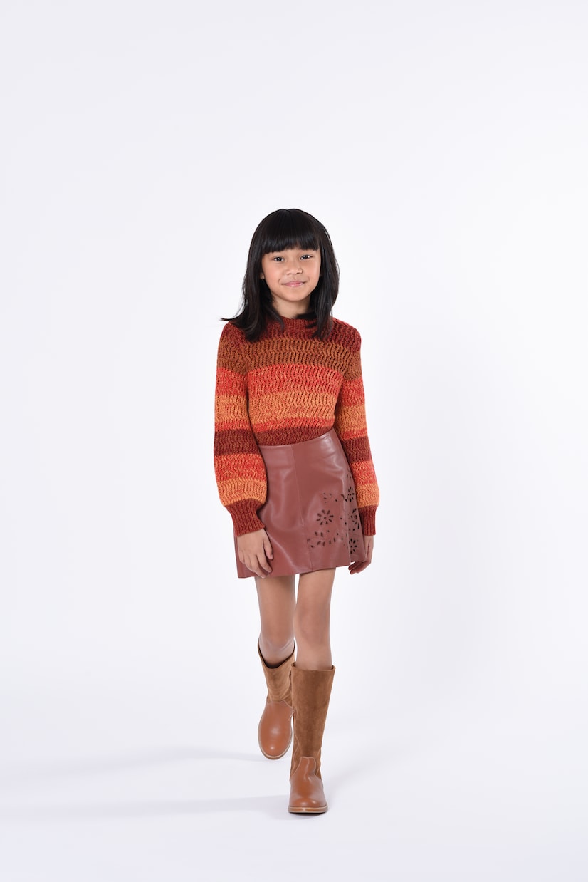 Jersey de algodón y lana a rayas | Chloé Kids