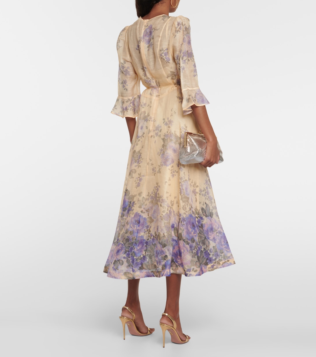 Abito midi Lyrical in lino e seta | Zimmermann