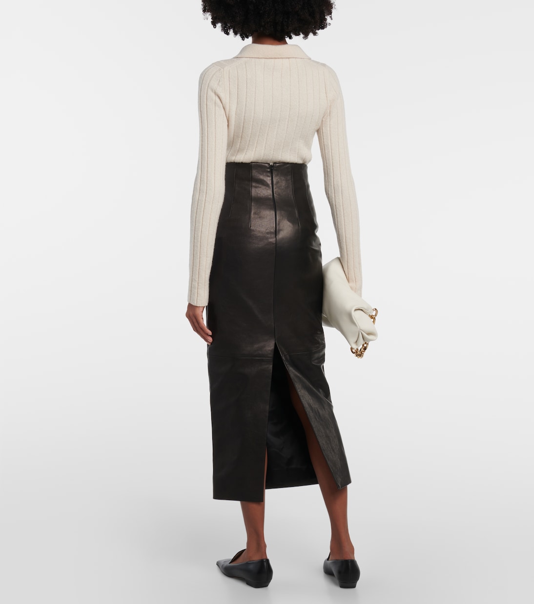 Jupe crayon Loxley en cuir | Khaite