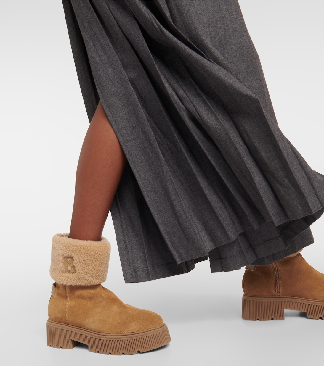 Ankle Boots Turin aus Veloursleder mit Shearling | Bogner