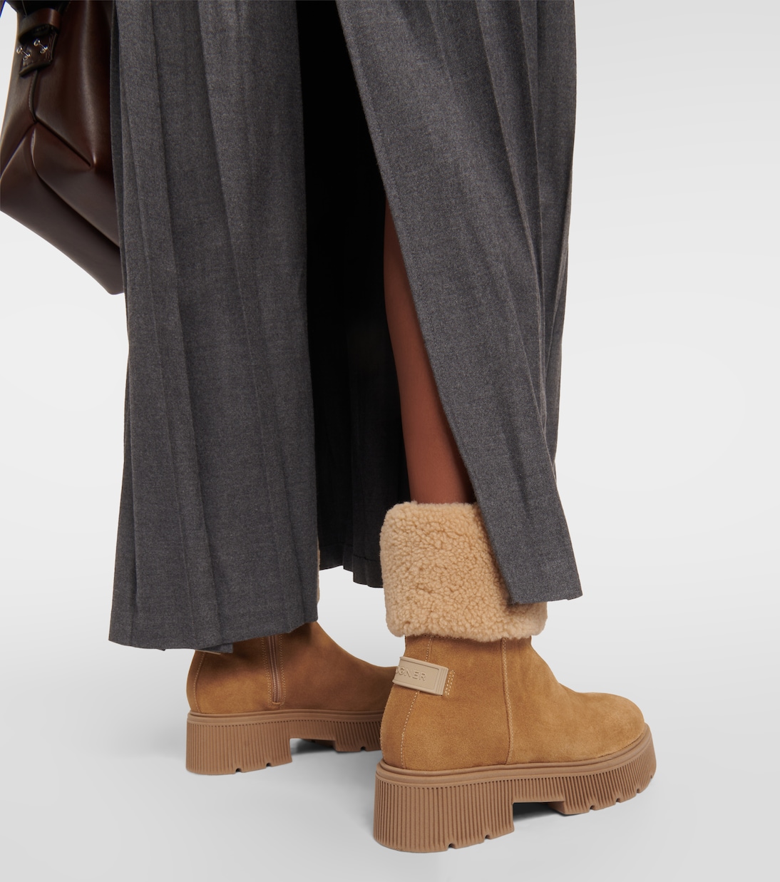 Ankle Boots Turin aus Veloursleder mit Shearling | Bogner