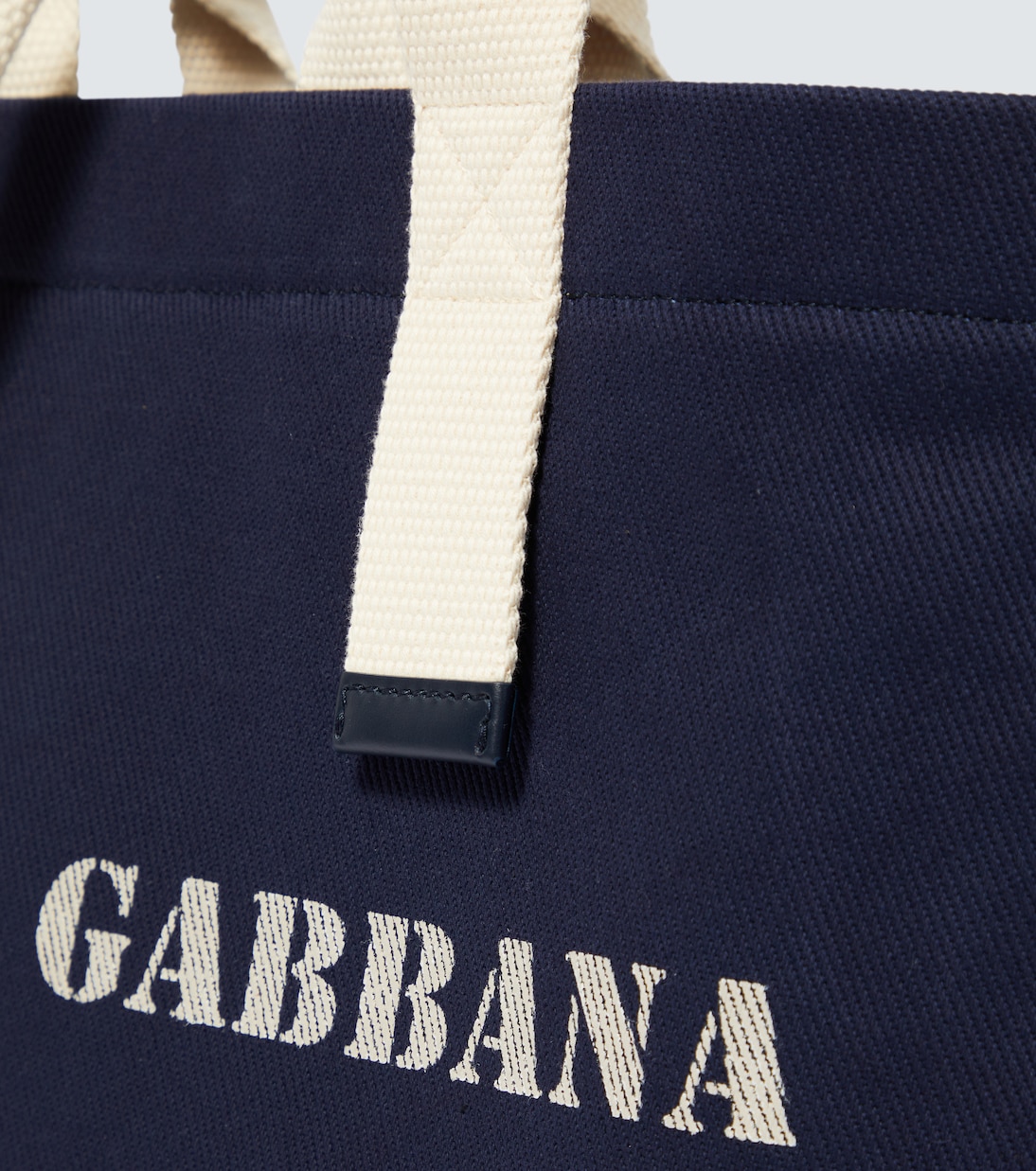 Logo leather-trimmed tote bag | Dolce&Gabbana