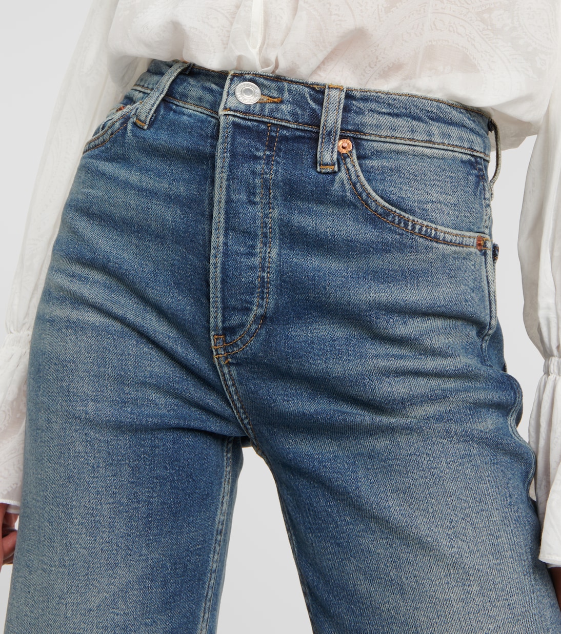 Jeans rectos 90s de tiro alto | Re/Done