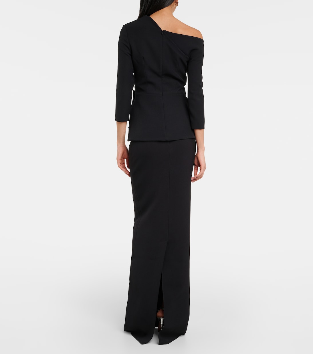 Juah sequined asymmetric crêpe top | Safiyaa