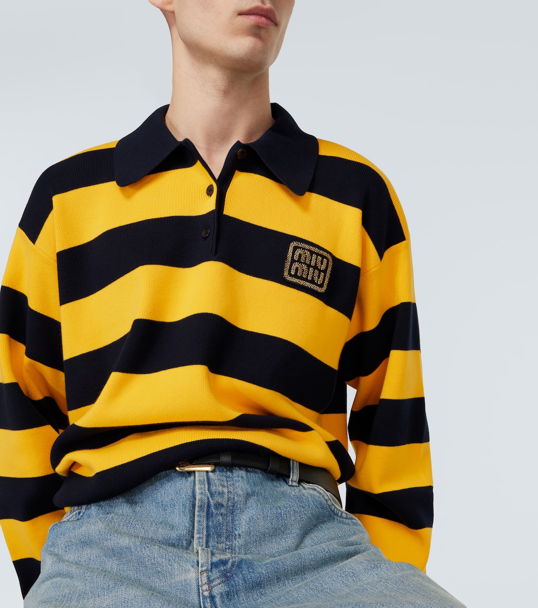 Polopullover aus einem Baumwollgemisch | Miu Miu