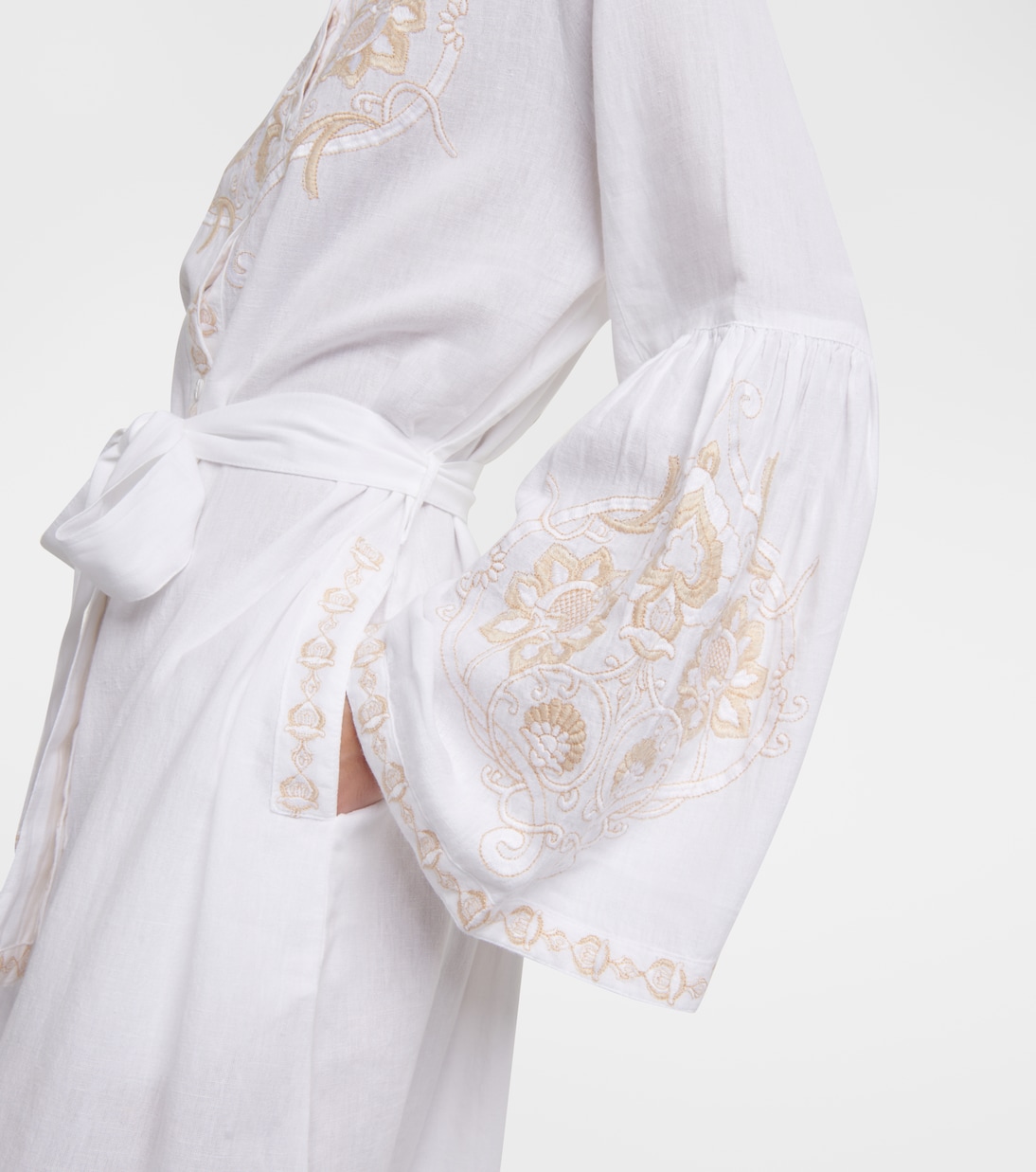 Everly embroidered cotton and linen mini dress  | Melissa Odabash