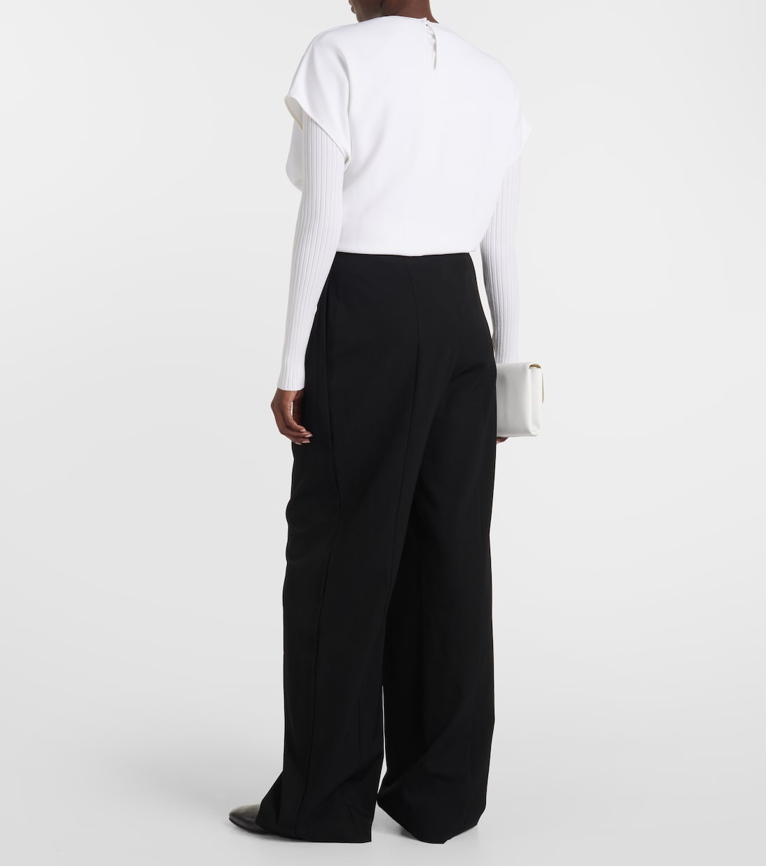 Weite High-Rise-Hose Faye aus Wolle | Fforme