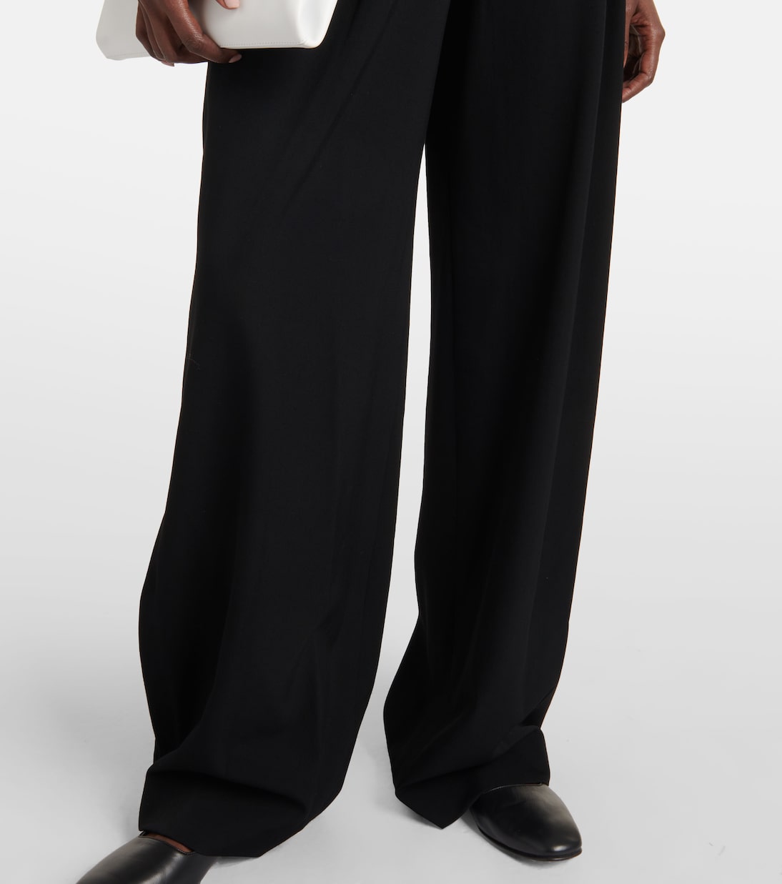 Weite High-Rise-Hose Faye aus Wolle | Fforme