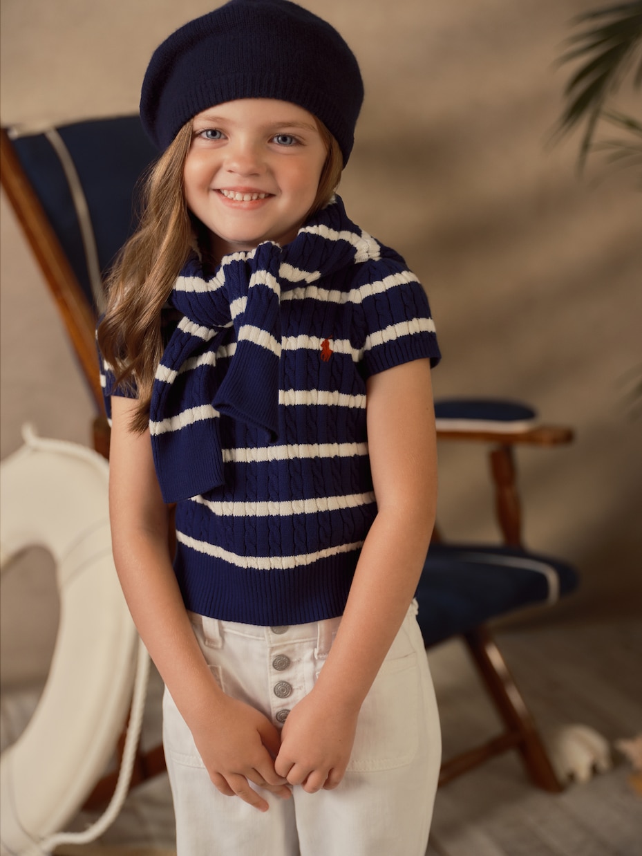 Top in maglia di cotone a righe | Polo Ralph Lauren Kids