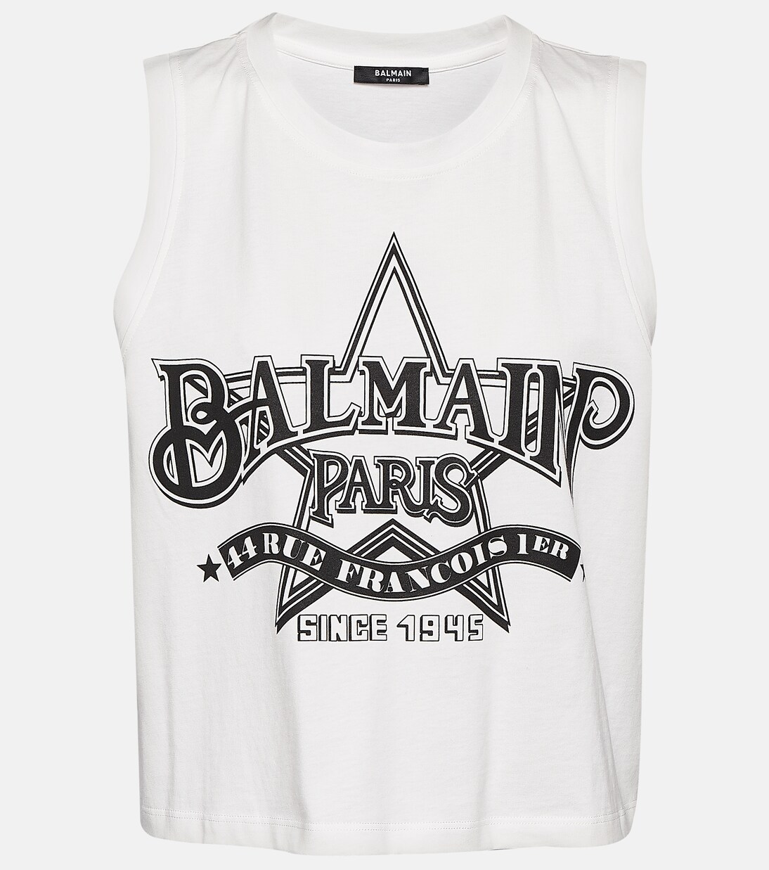 Crop top de jersey de algodón | Balmain