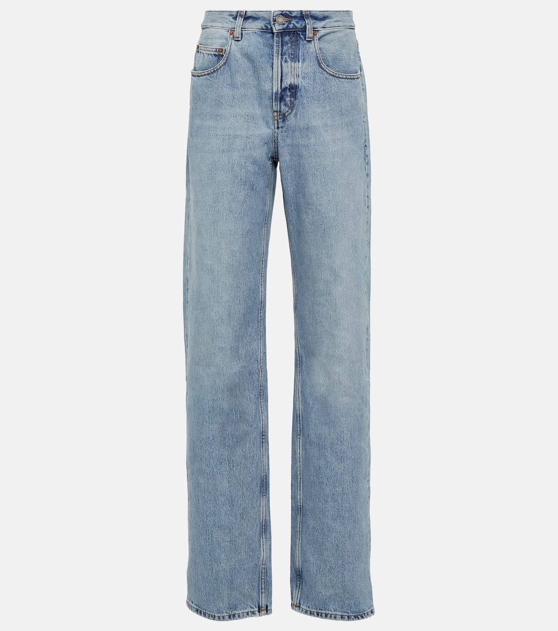 Jeans de Corte Alto y Pierna Ancha Saint Laurent para Jóvenes Modernos