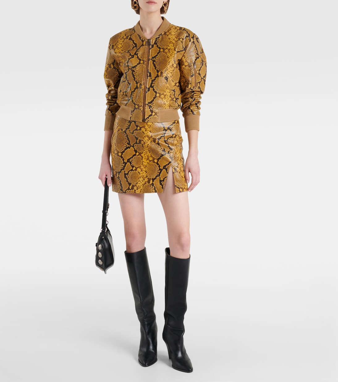 Cerem snake-effect leather bomber jacket | Isabel Marant