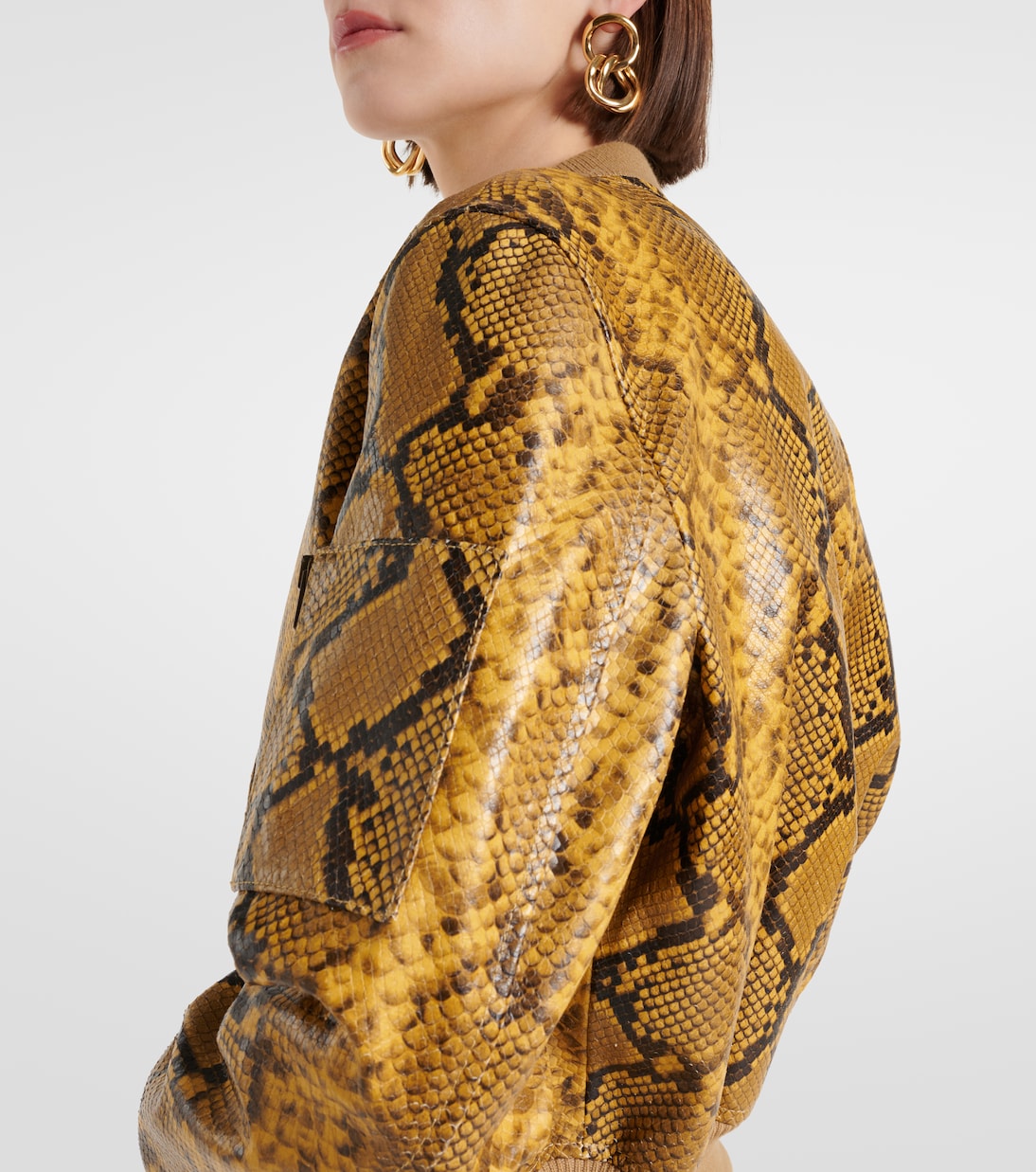 Cerem snake-effect leather bomber jacket | Isabel Marant