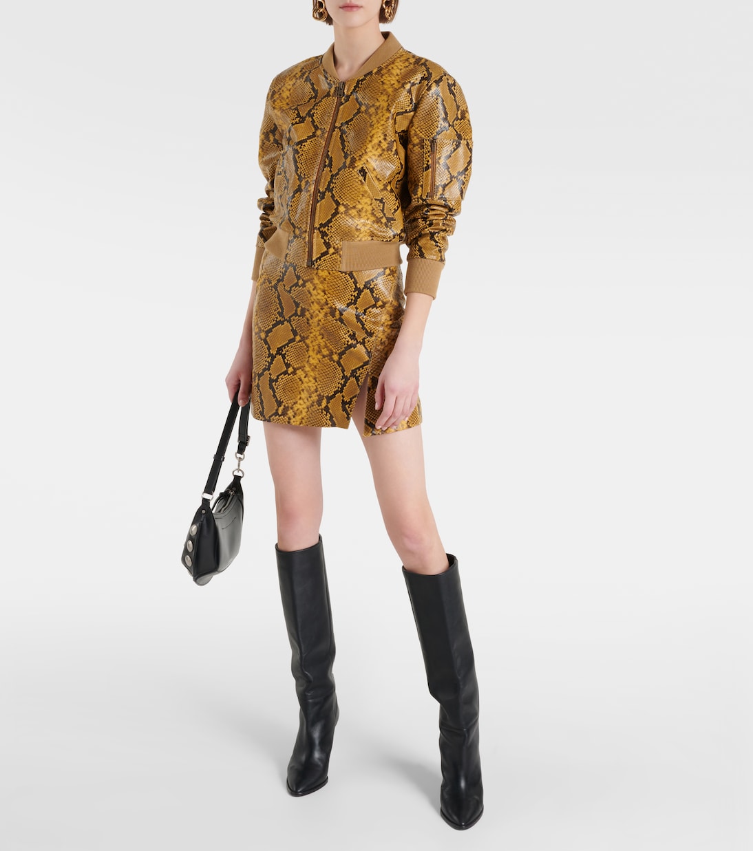 Blair snake-effect leather miniskirt | Isabel Marant