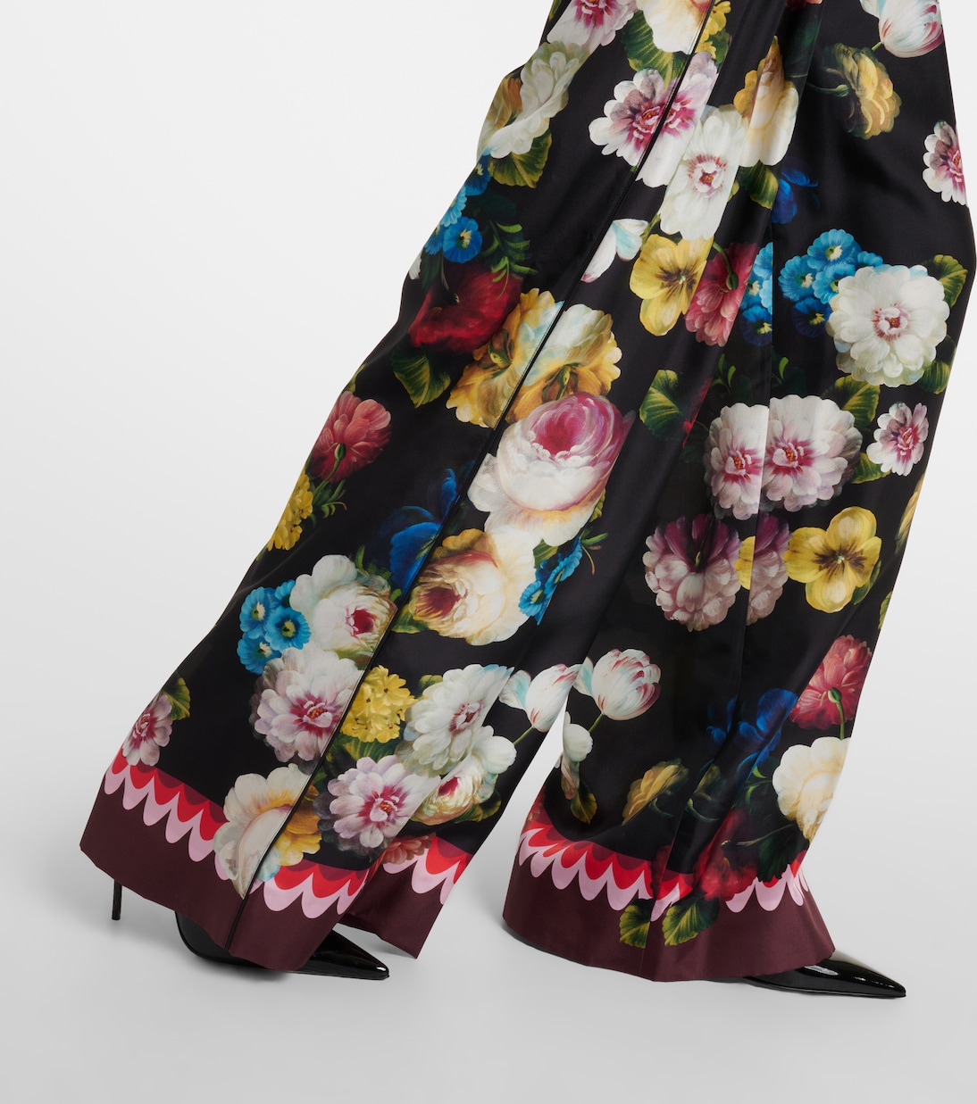 Weite High-Rise-Hose aus Seide | Dolce&Gabbana