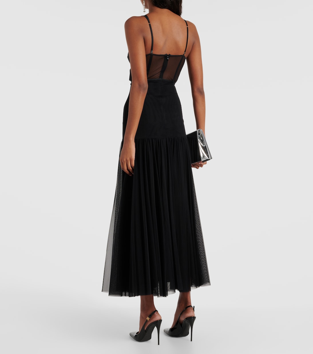 Abito midi con mesh | Dolce&Gabbana