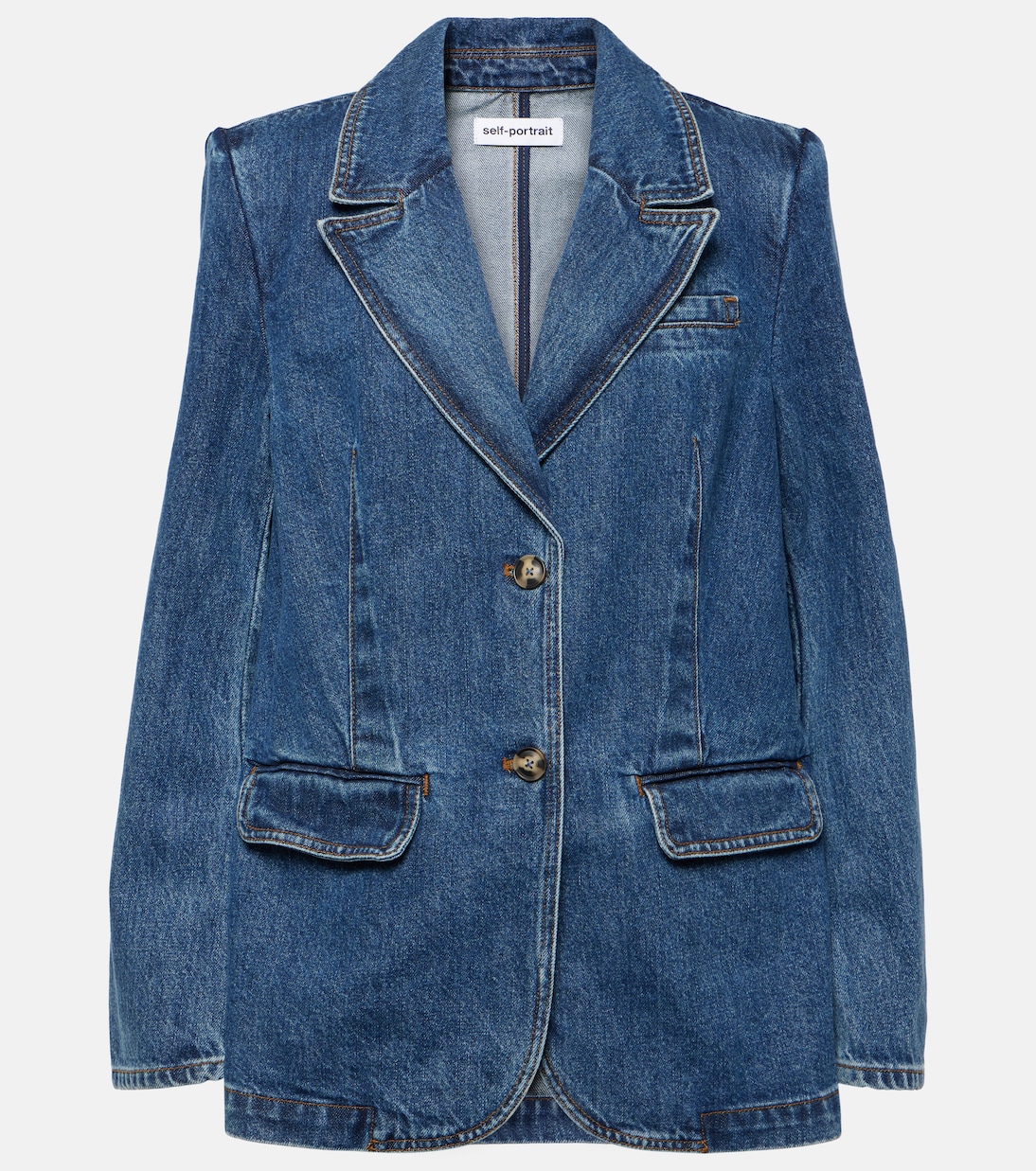 Oversize-Blazer aus Denim | Self-Portrait