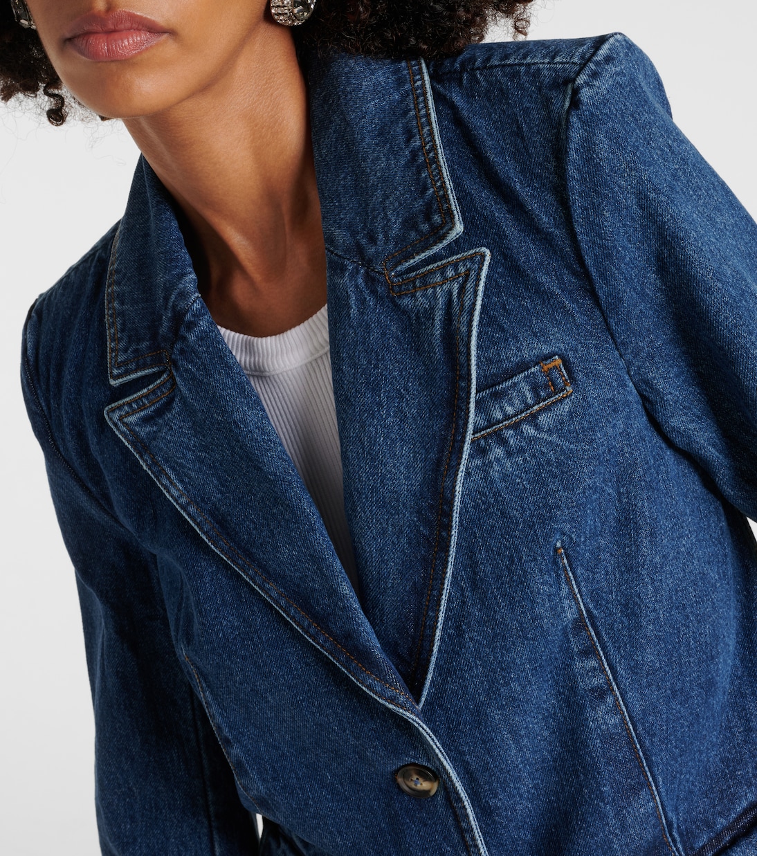 Oversize-Blazer aus Denim | Self-Portrait