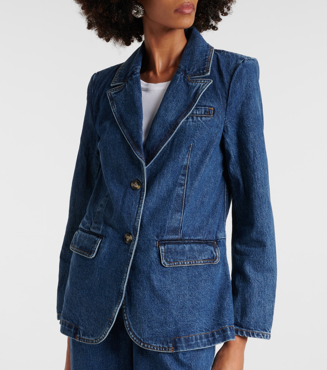 Oversize-Blazer aus Denim | Self-Portrait