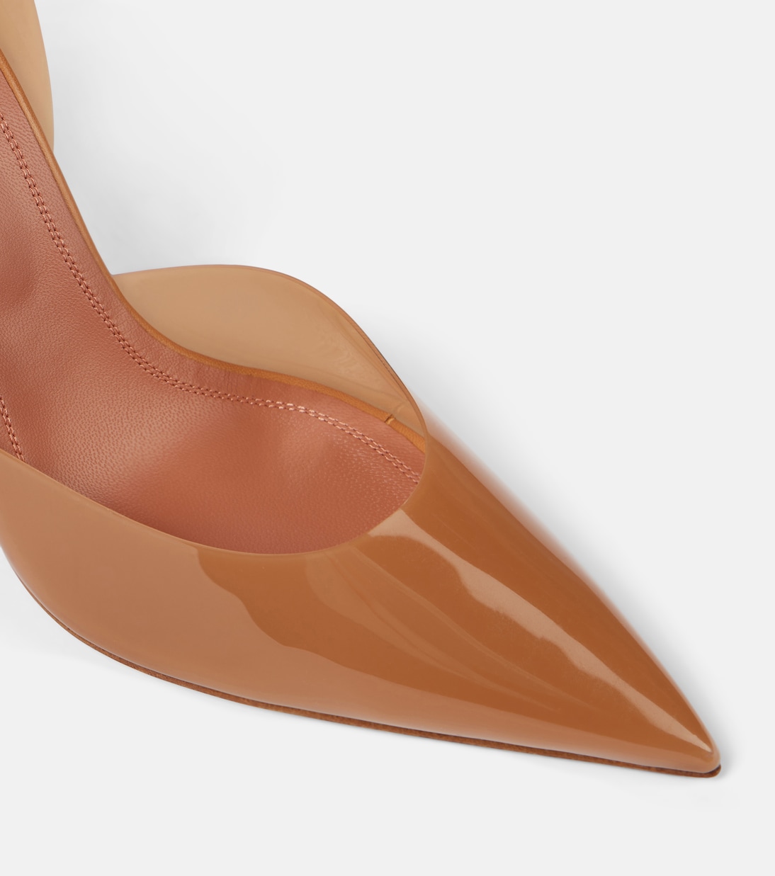 Pumps slingback Holli Glass 95 in PVC | Amina Muaddi