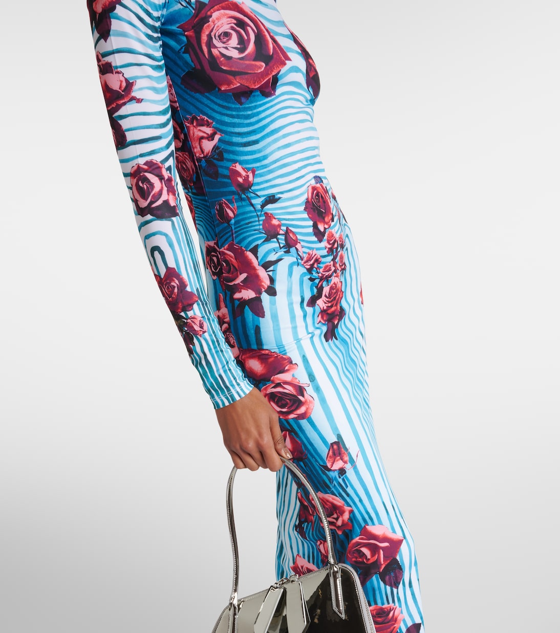 Abito midi in jersey con stampa floreale | Jean Paul Gaultier