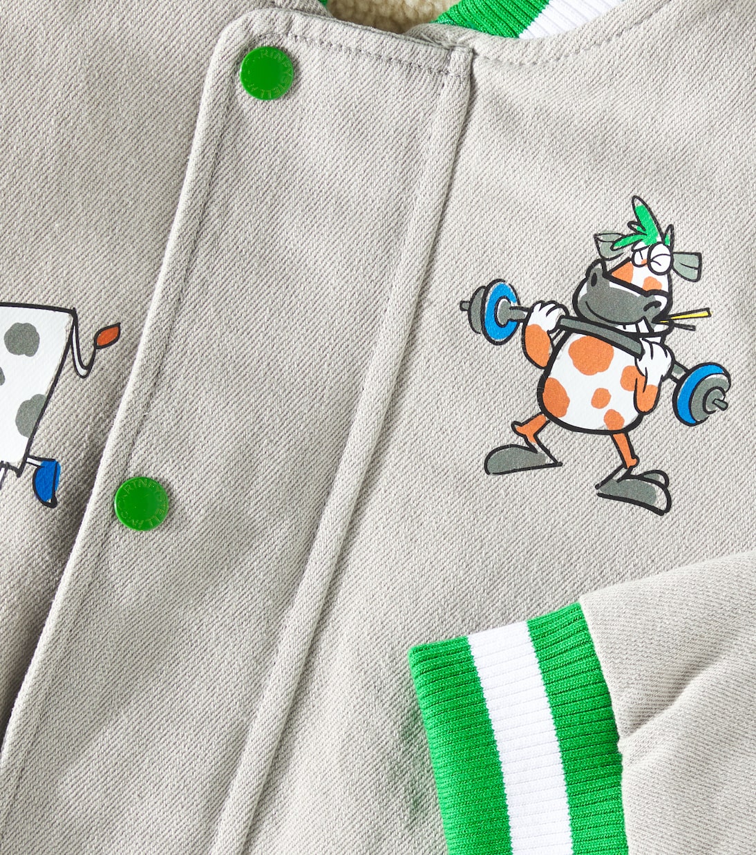 Printed denim varsity jacket | Stella McCartney Kids