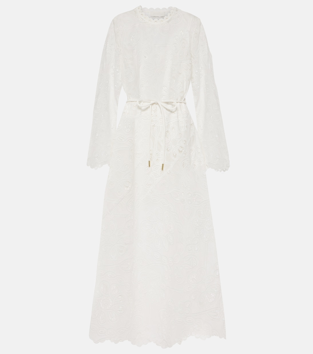 Robe longue Ottie brodée en coton | Zimmermann