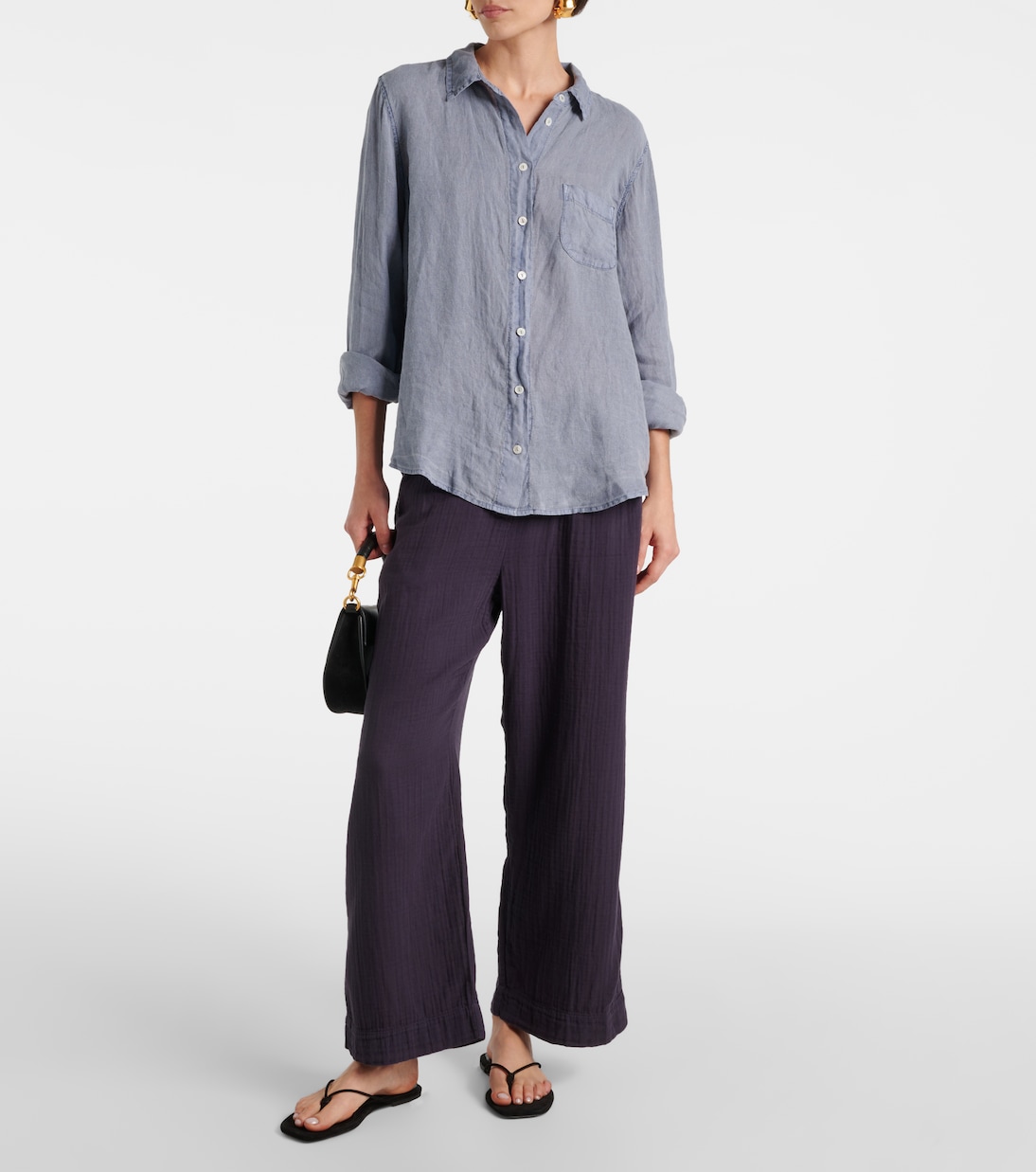 Pantaloni a gamba larga Franny in cotone | Velvet