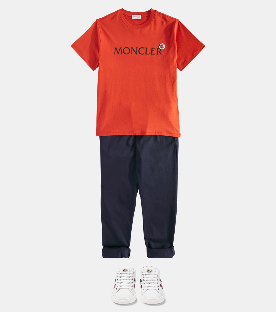 T-shirt in jersey di cotone con logo | Moncler Enfant