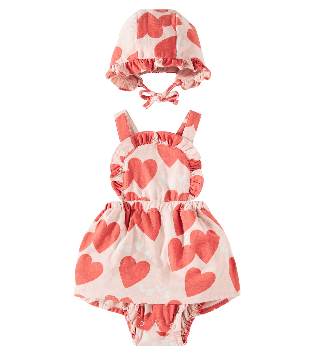 Bebé - set Love Frill de vestido y gorro | Jellymallow