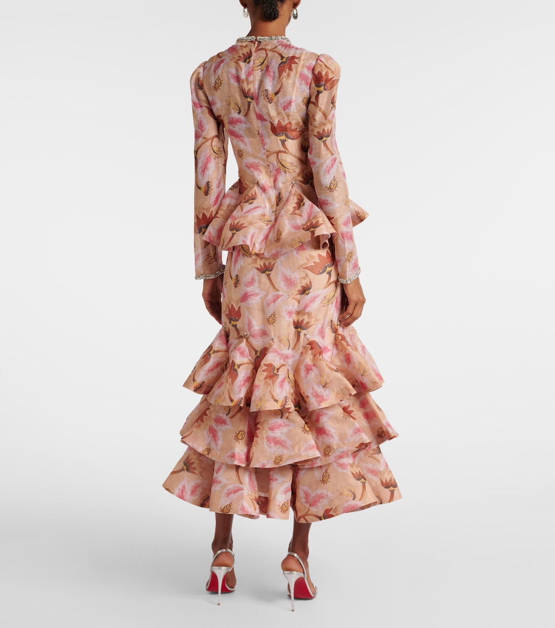 Maxikleid Tiered aus Leinen und Seide | Zimmermann