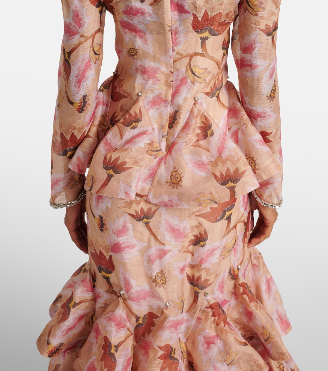 Maxikleid Tiered aus Leinen und Seide | Zimmermann