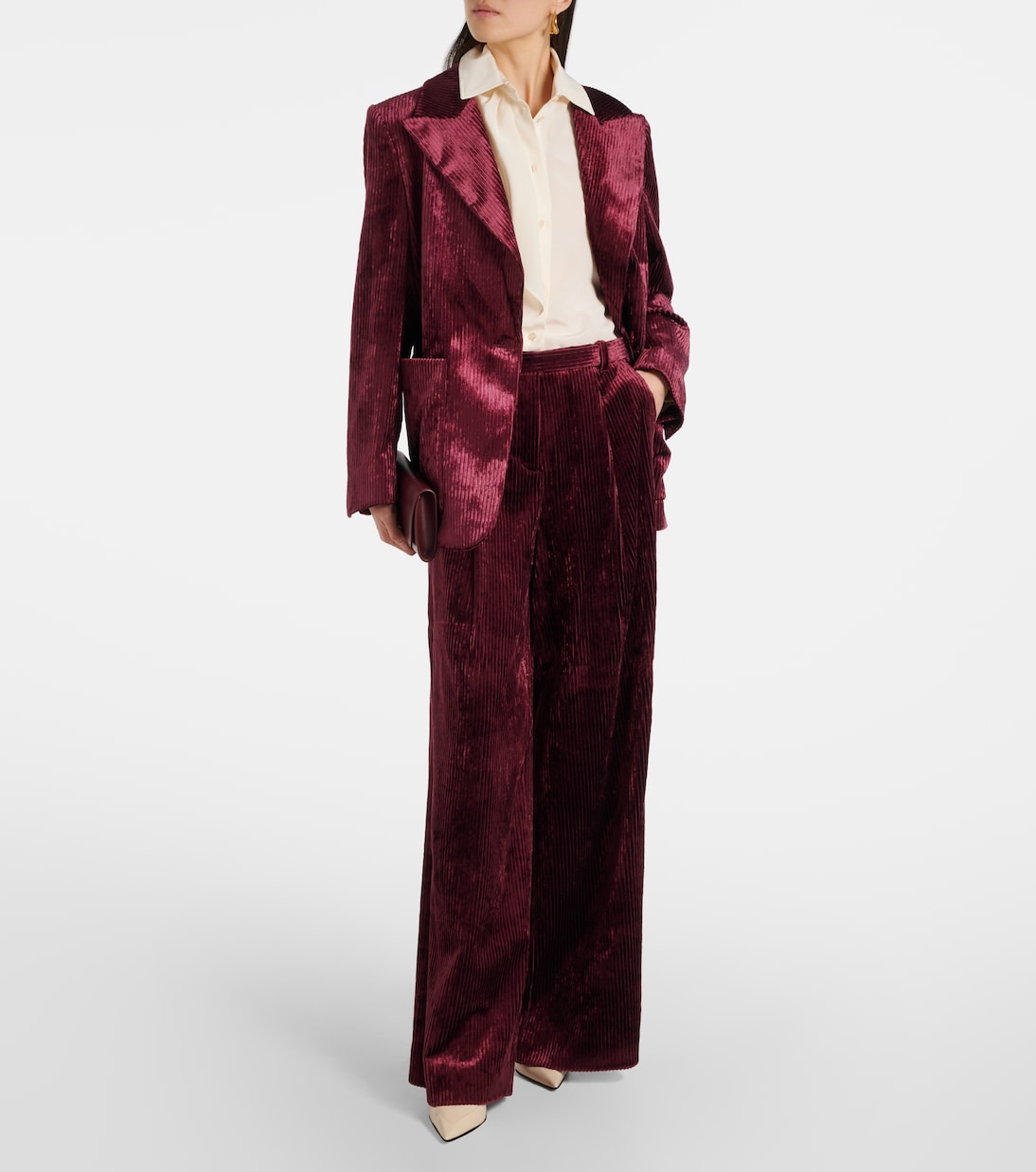 Weite Mid-Rise-Hose aus Cord | Dorothee Schumacher