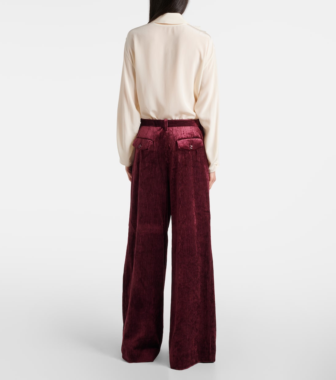 Weite Mid-Rise-Hose aus Cord | Dorothee Schumacher