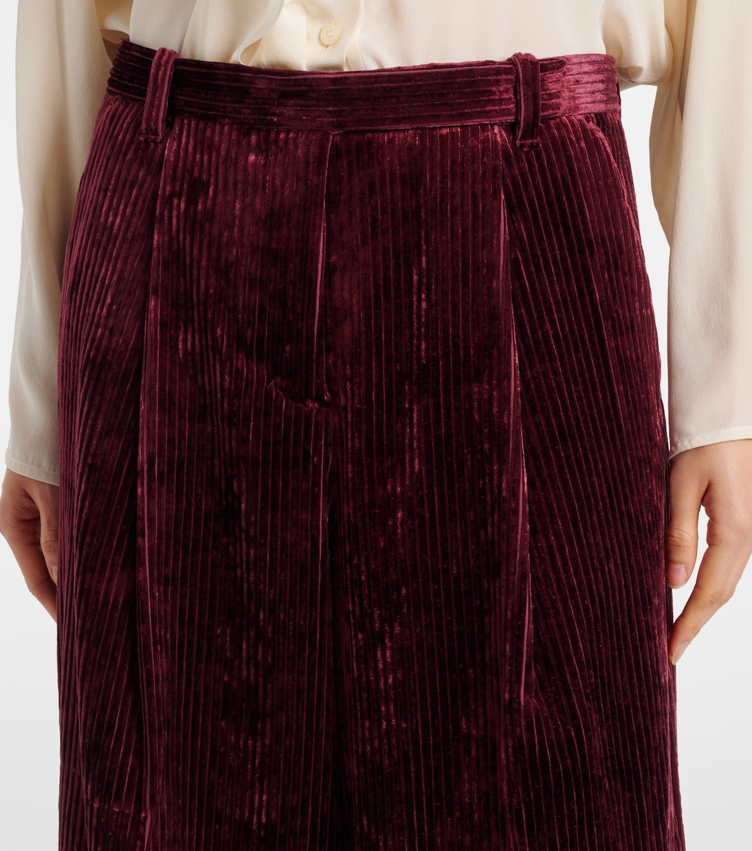 Weite Mid-Rise-Hose aus Cord | Dorothee Schumacher