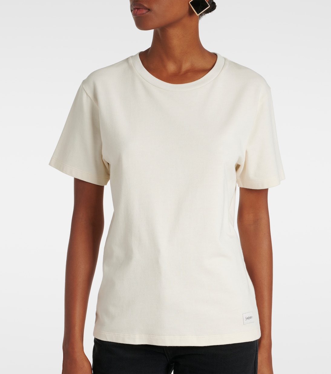 Camiseta de Algodón Mezclado Saint Laurent para Jóvenes Modernos