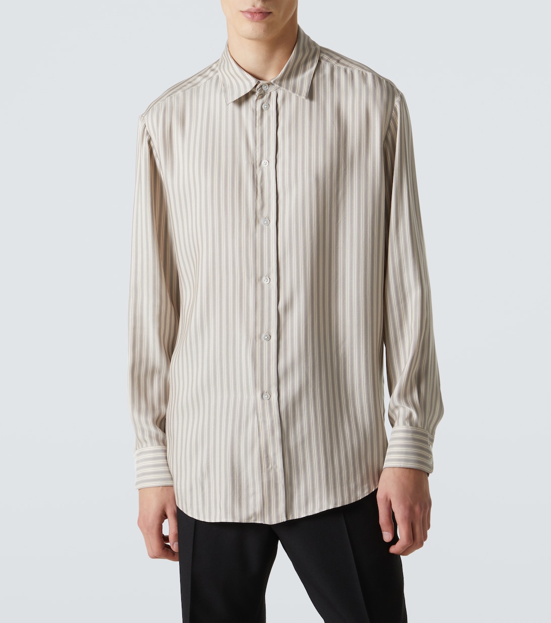 Camicia Luigi in seta a righe | The Row